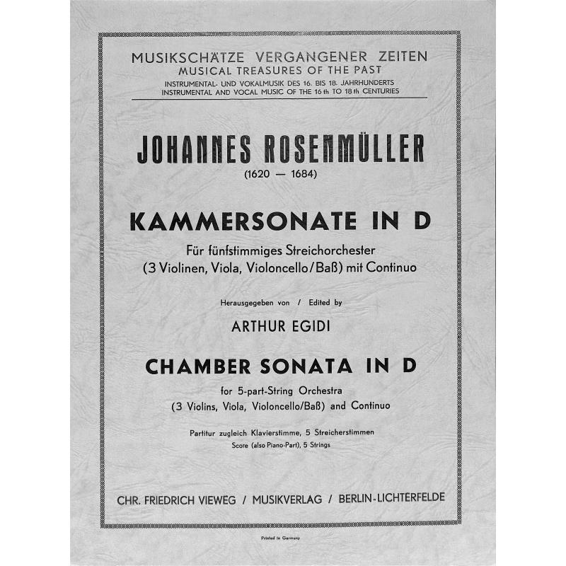 Titelbild für V 1806-01 - KAMMERSONATE D-DUR