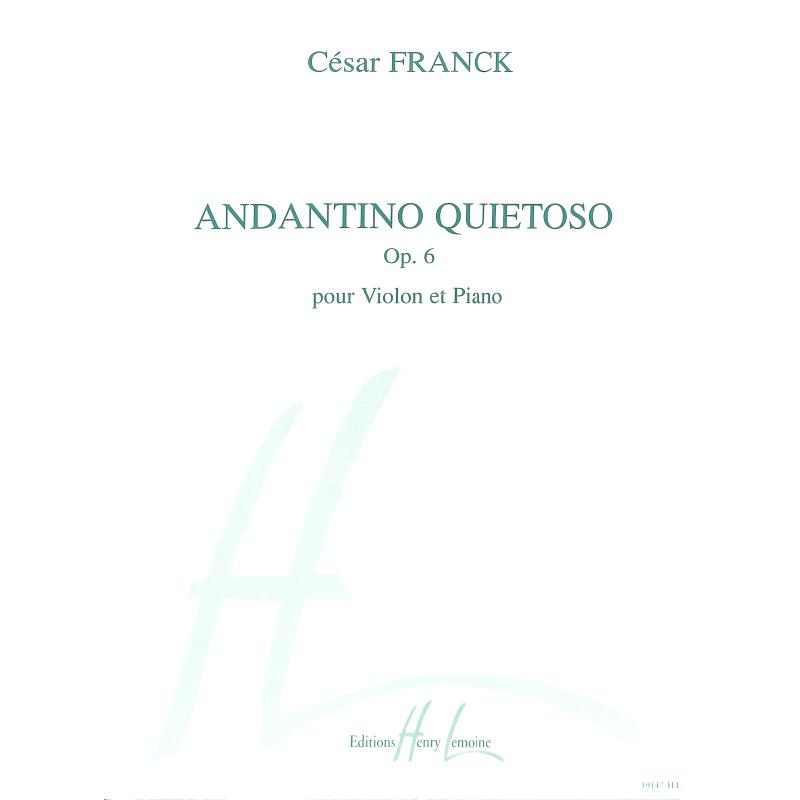 Titelbild für LEMOINE 19147 - ANDANTINO QUIETOSO OP 6