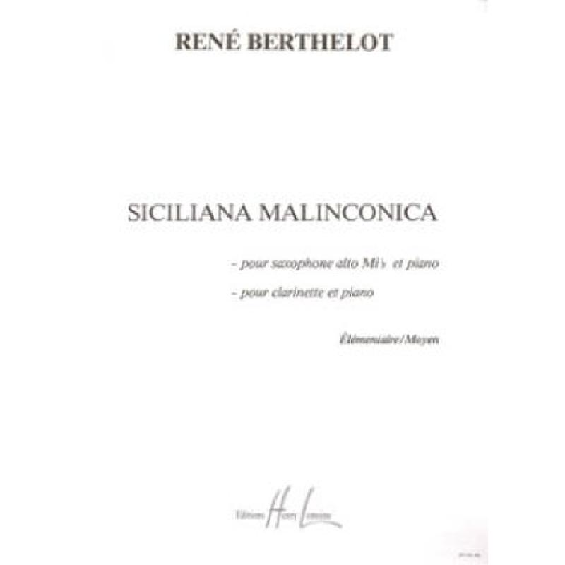 Titelbild für LEMOINE 24750 - SICILIANA MALINCONICA
