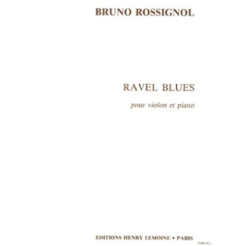 Titelbild für LEMOINE 25008 - RAVEL BLUES