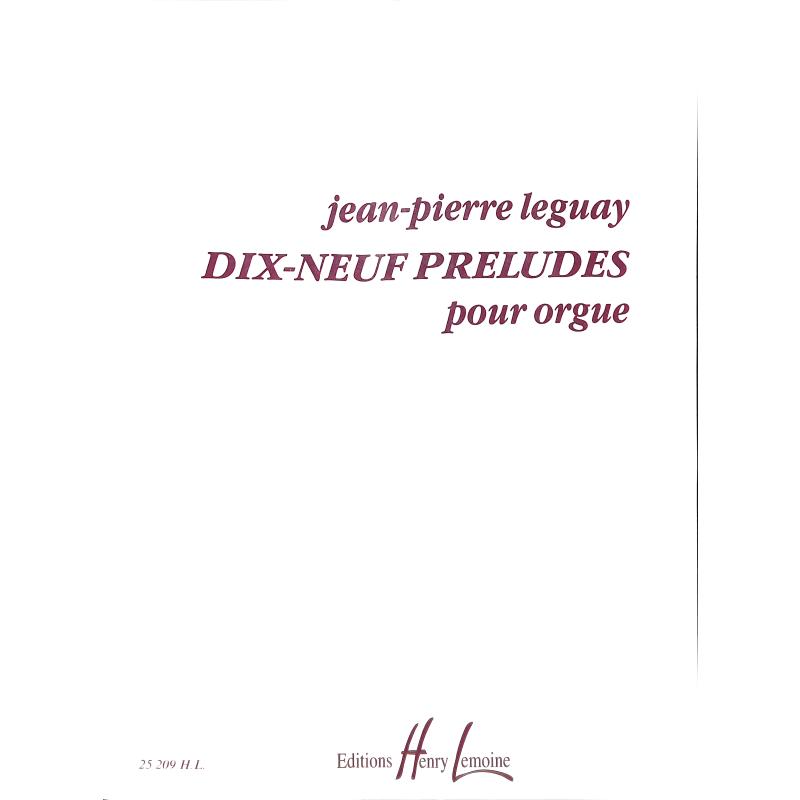Titelbild für LEMOINE 25209 - 19 PRELUDES