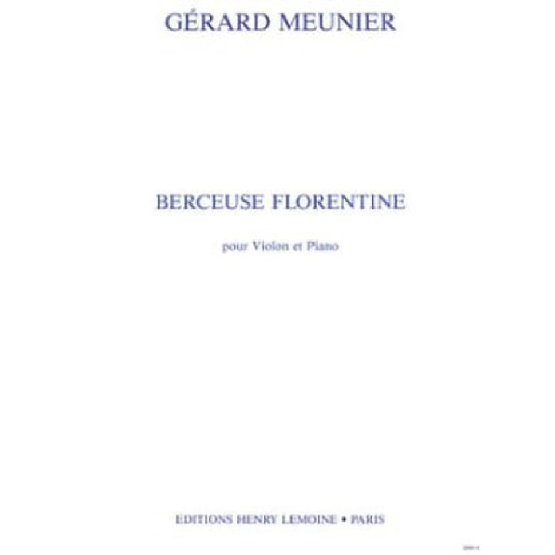 Titelbild für LEMOINE 25241 - BERCEUSE FLORENTINE