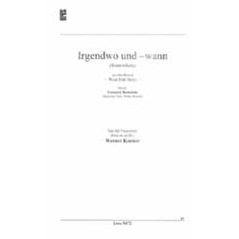 Titelbild für ERES 5472 - SOMEWHERE (IRGENDWO UND IRGENDWANN)