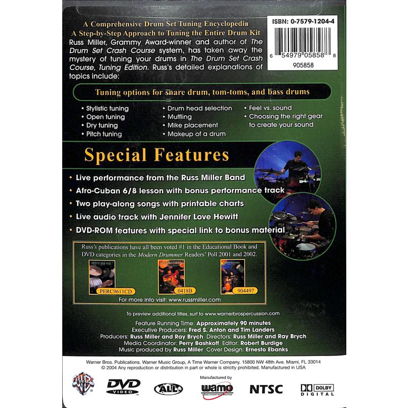 Notenbild für DVD 905858 - DRUMSET CRASH COURSE TUNING EDITION