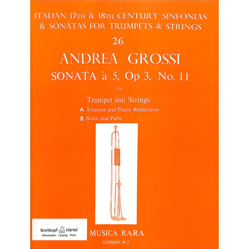 Titelbild für MR 1625B - SONATE A 5 OP 3/11