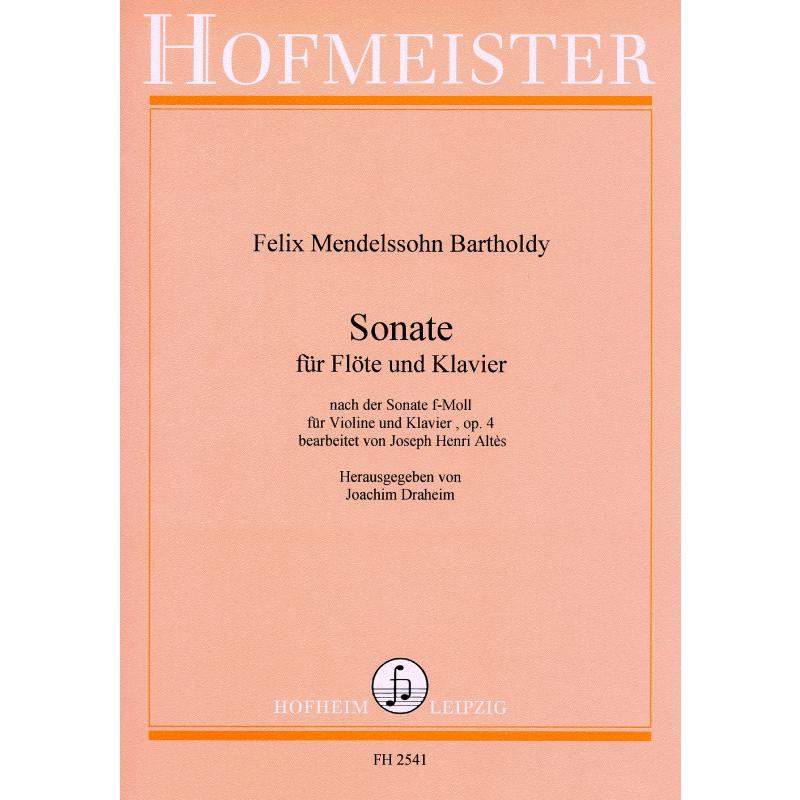 Titelbild für FH 2541 - SONATE F-MOLL OP 4