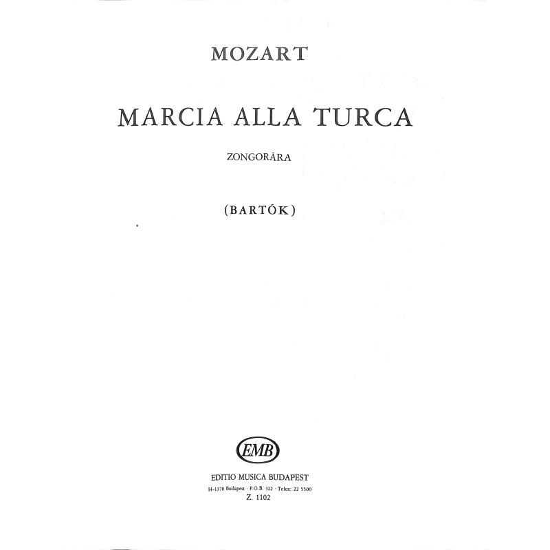 Titelbild für EMB 1102 - ALLA TURCA (TUERKISCHER MARSCH) KV 331