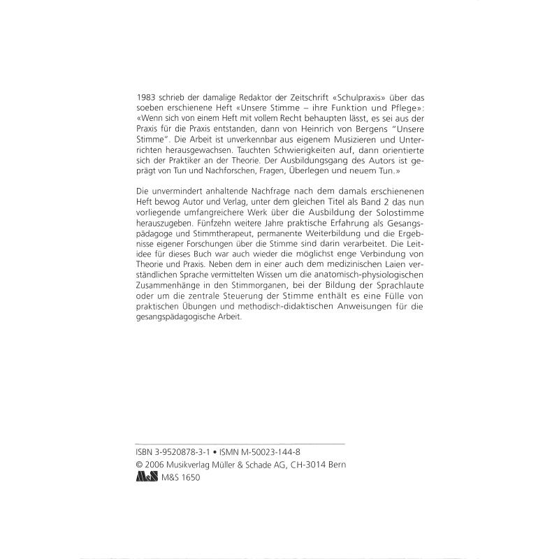 Notenbild für SCHADE 1650 - UNSERE STIMME - IHRE FUNKTION + PFLEGE BD 2