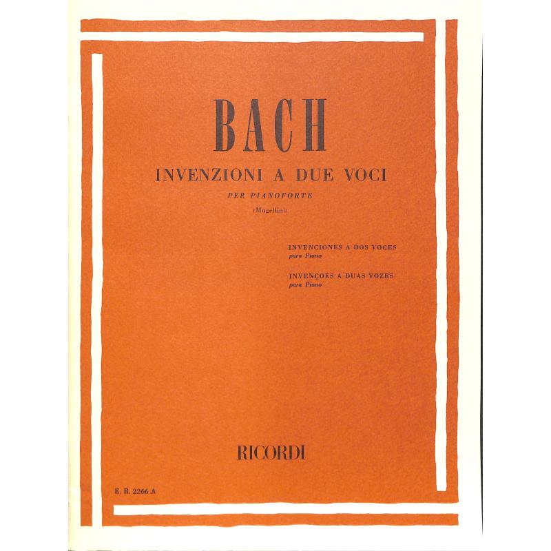 Titelbild für ER 2266A - ZWEISTIMMIGE INVENTIONEN BWV 772-786