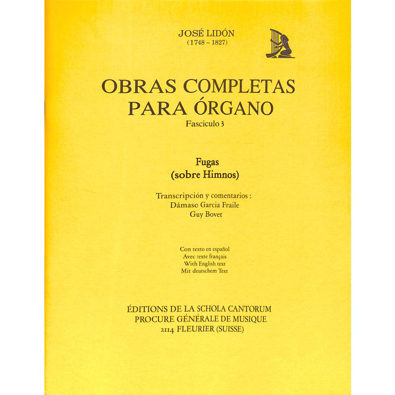 Titelbild für SCHOLA 8734 - OBRAS COMPLETAS PARA ORGANO 3