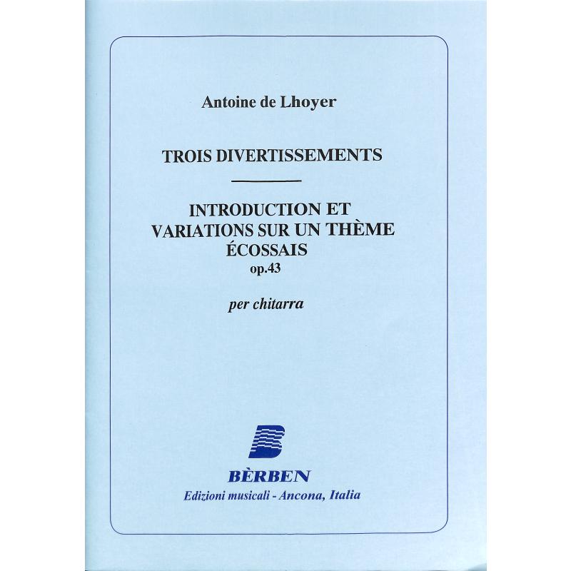 Titelbild für BE 4253 - 3 DIVERTISSEMENTS + INTRODUCTION ET VARIATIONS