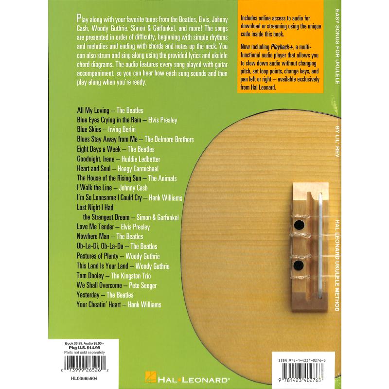 Notenbild für HL 695904 - EASY SONGS FOR UKULELE