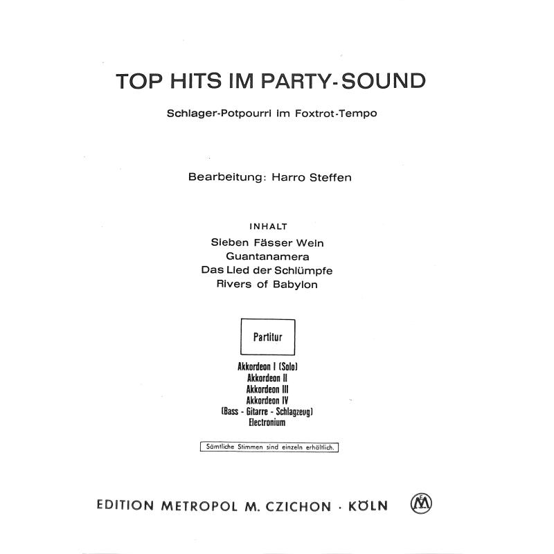 Titelbild für METEMB 101700 - TOP HITS IM PARTY SOUND