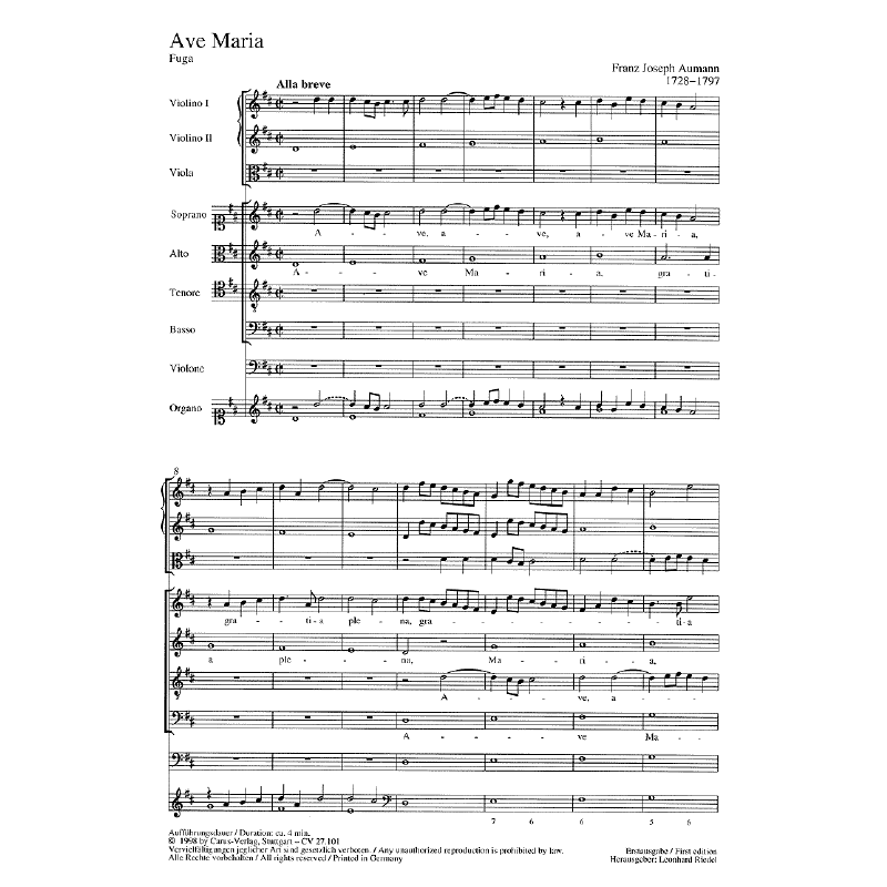 Notenbild für CARUS 27101-00 - AVE MARIA