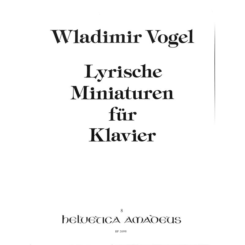 Titelbild für BP 2098 - LYRISCHE MINIATUREN