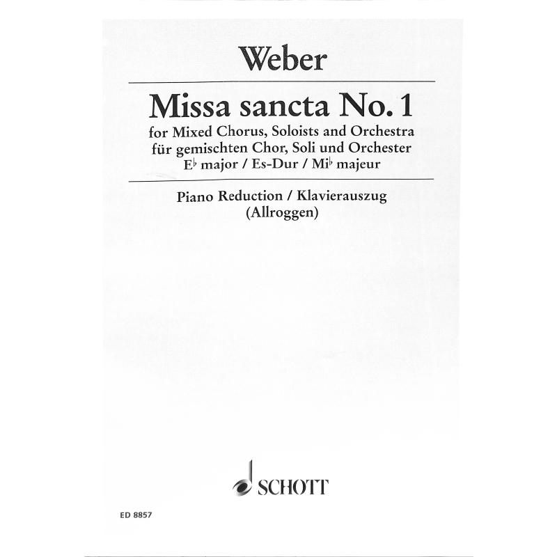 Titelbild für ED 8857 - MISSA SANCTA 1 ES-DUR WEV A 2