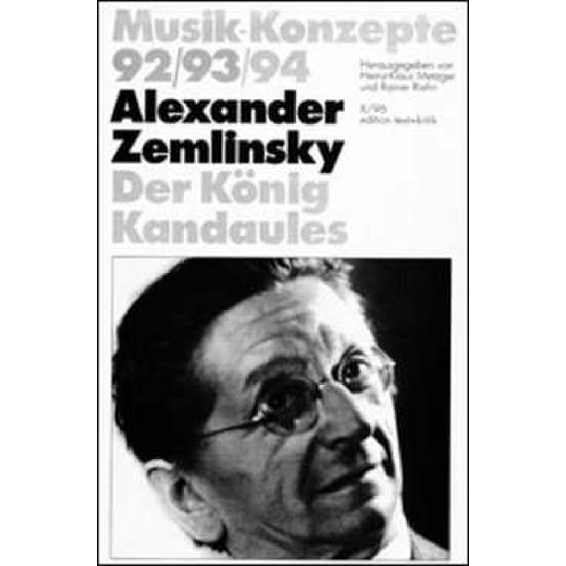 Titelbild für 978-3-88377-546-3 - MUSIK KONZEPTE 92/93/94 - ALEXANDER ZEMLINSKY