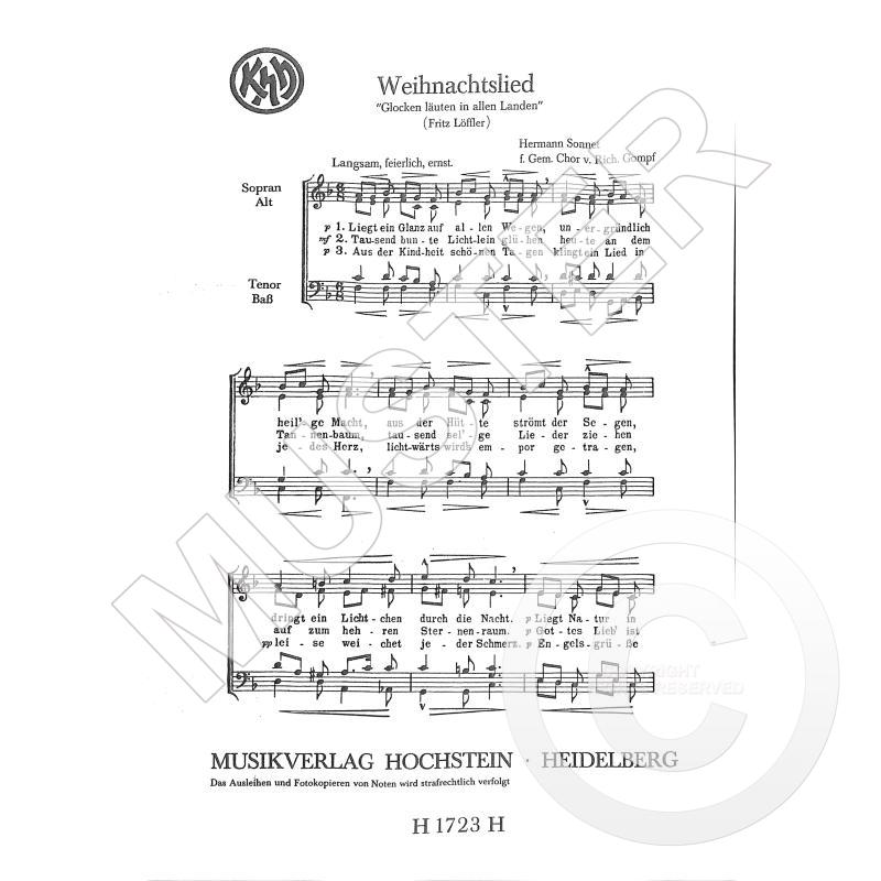 Titelbild für HOCHSTEIN 1723 - GLOCKEN LAEUTEN IN ALLEN LANDEN - WEIHNACHTSLIED