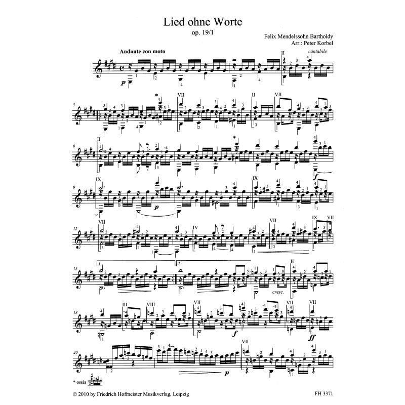 Notenbild für FH 3371 - LIEDER OHNE WORTE