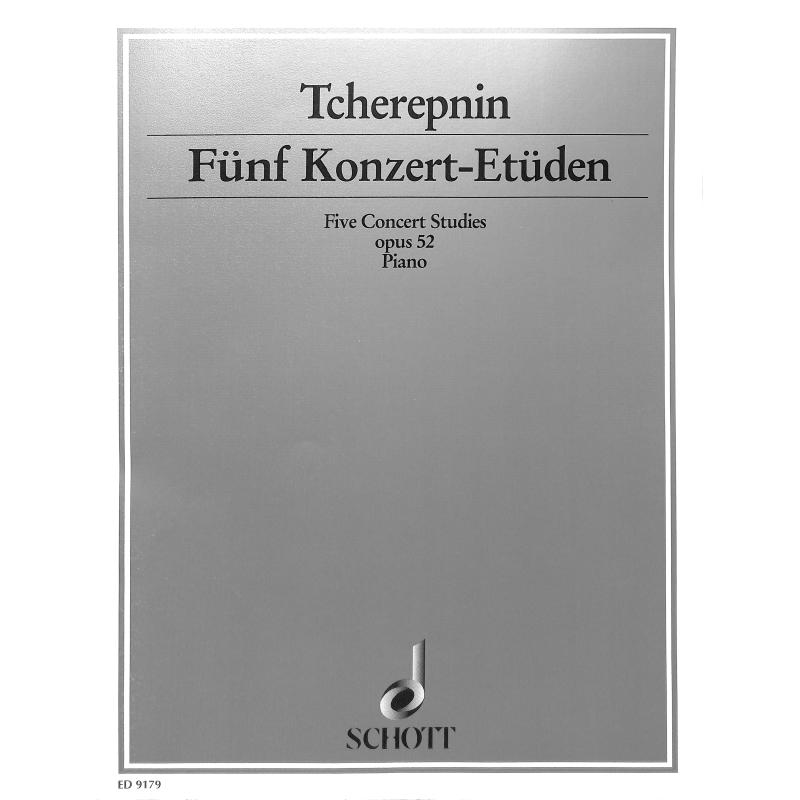 Titelbild für ED 9179 - 5 KONZERT ETUEDEN OP 52