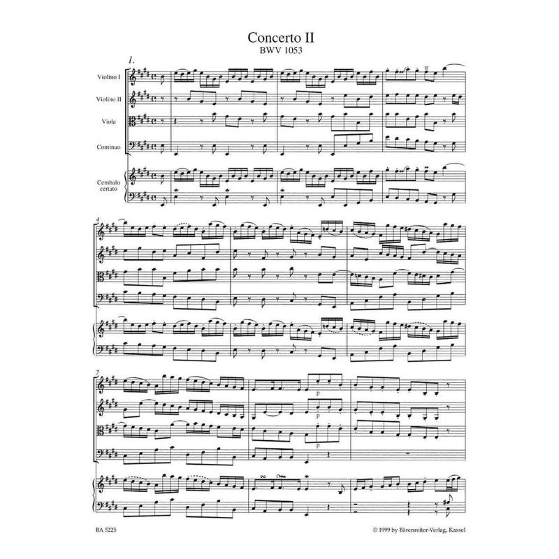 Titelbild für BA 5225-90 - Konzert 2 E-Dur BWV 1053