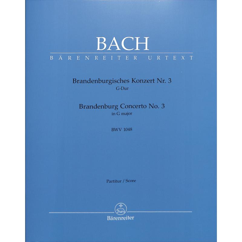 Titelbild für BA 5203 - BRANDENBURGISCHES KONZERT 3 G-DUR BWV 1048