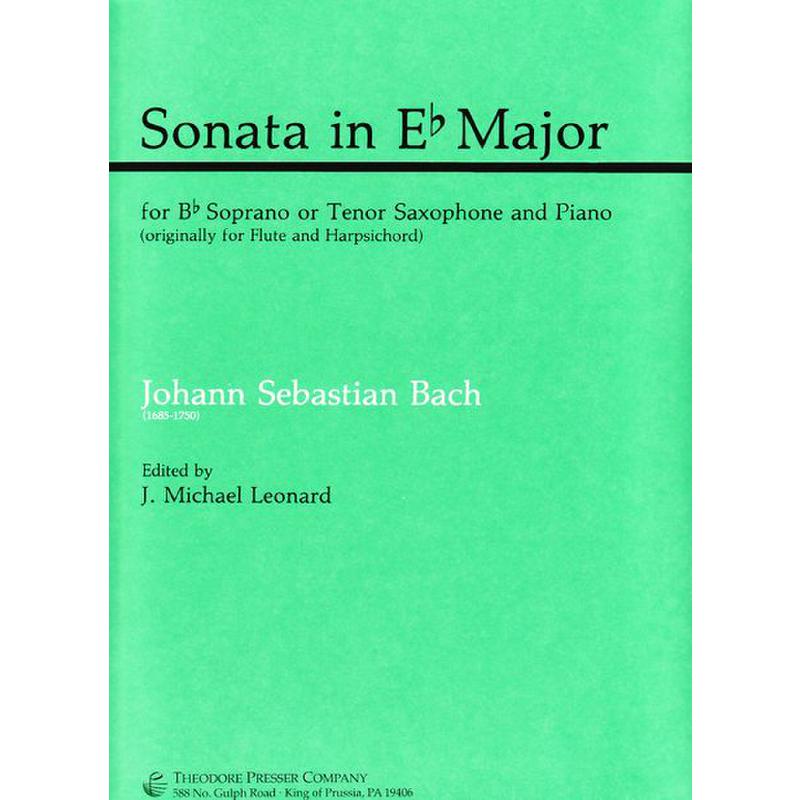 Titelbild für PRESSER 114-40450 - SONATE ES-DUR BWV 1031