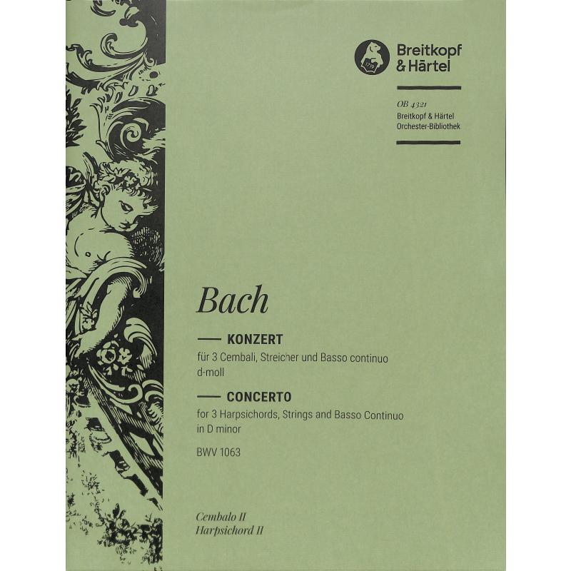 Titelbild für EBOB 4321-CEMB2 - KONZERT D-MOLL BWV 1063 - 3 CEM