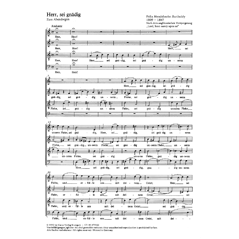 Titelbild für CARUS 40479-60 - AVE MARIS STELLA + HERR SEI GNAEDIG