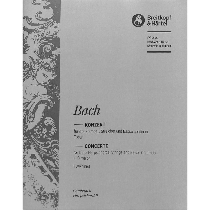 Titelbild für EBOB 4322-CEMB2 - KONZERT C-DUR BWV 1064 - 3 CEMB