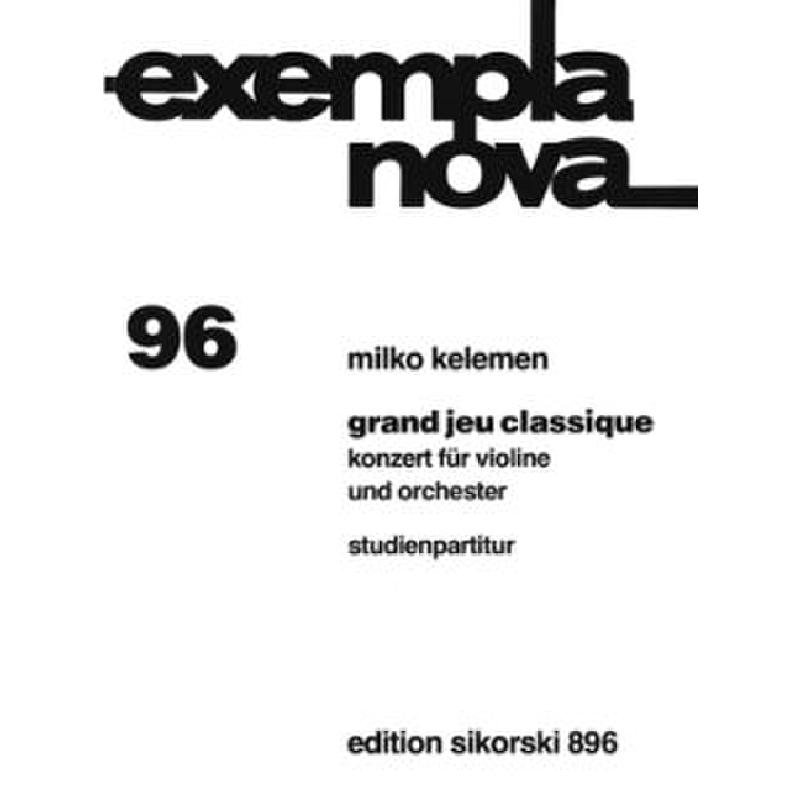 Titelbild für SIK 896 - GRAND JEU CLASSIQUE