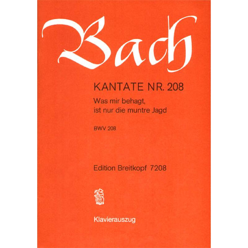 Titelbild für EBPB 4708 - KANTATE 208 WAS MIR BEHAGT IST NUR DIE MUNTRE JAGD BWV 208