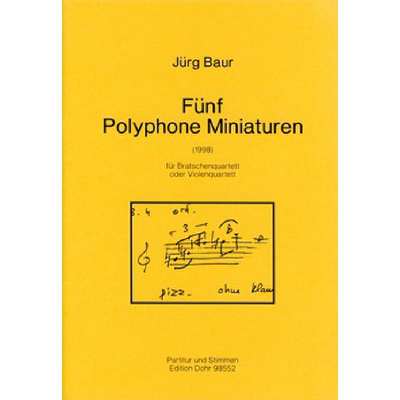 Titelbild für DOHR 98552 - 5 POLYPHONE MINIATUREN