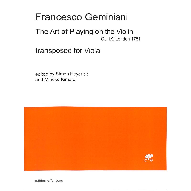 Titelbild für OFFENB -GM-1101 - THE ART OF PLAYING ON THE VIOLIN OP 9 (1751)