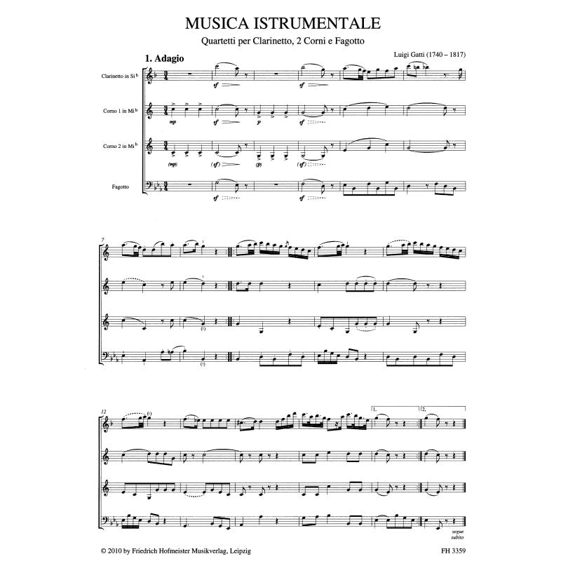 Notenbild für FH 3359 - MUSICA ISTRUMENTALE