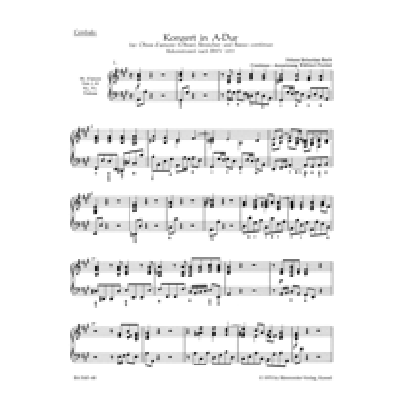 Titelbild für BA 5145-68 - Konzert A-Dur nach BWV 1055
