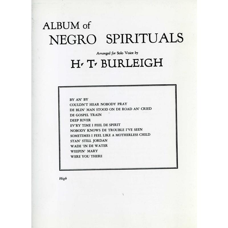 Titelbild für FC 01432 - ALBUM OF NEGRO SPIRITUALS