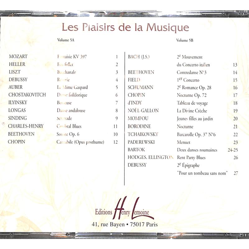 Notenbild für LEMOINE 25136D - LES PLAISIRS DE LA MUSIQUE 5A +