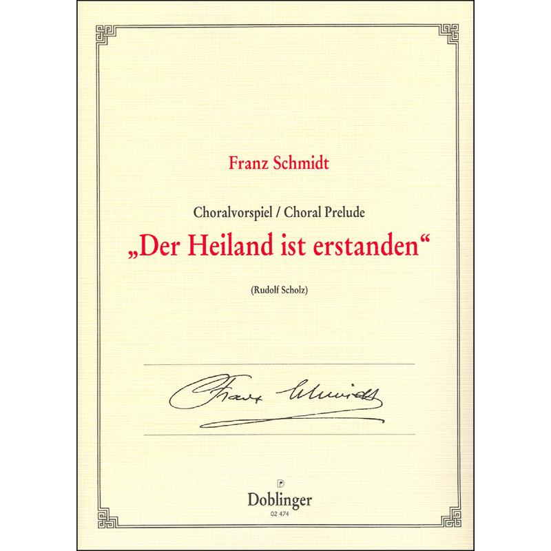 Titelbild für DO 02474 - DER HEILAND IST ERSTANDEN - CHORALVORSPIEL