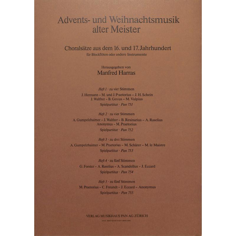 Notenbild für PAN 756 - CHORAELE ALTER MEISTER 1