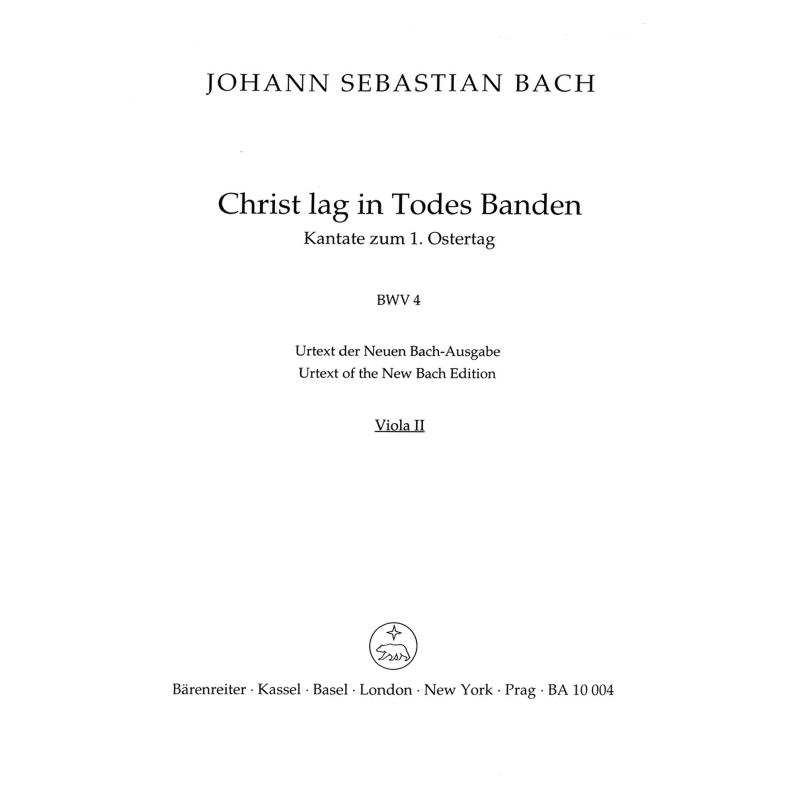 Titelbild für BA 10004-80 - Kantate 4 Christ lag in Todesbanden BWV 4