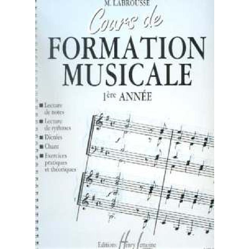 Titelbild für LEMOINE 26075 - COURS DE FORMATION MUSICALE 1 ANNEE