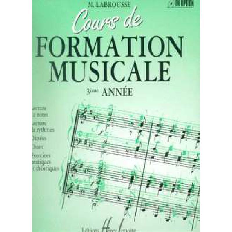 Titelbild für LEMOINE 26132 - COURS DE FORMATION MUSICALE 3 ANNEE
