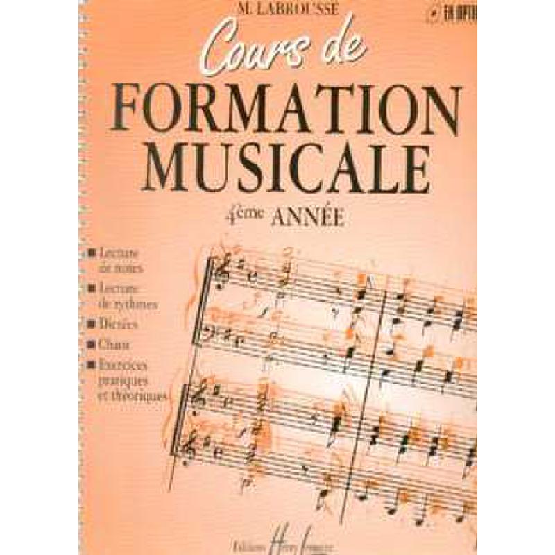 Titelbild für LEMOINE 26282 - COURS DE FORMATION MUSICALE 4 ANNEE
