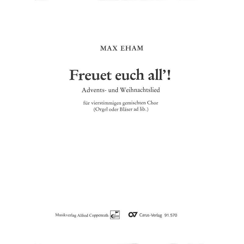 Titelbild für COPP 30282-01 - FREUET EUCH ALL'