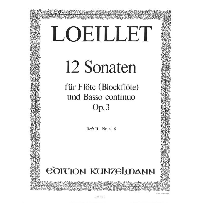 Titelbild für GM 793B - 12 SONATEN OP 3 BD 2 (4-6)