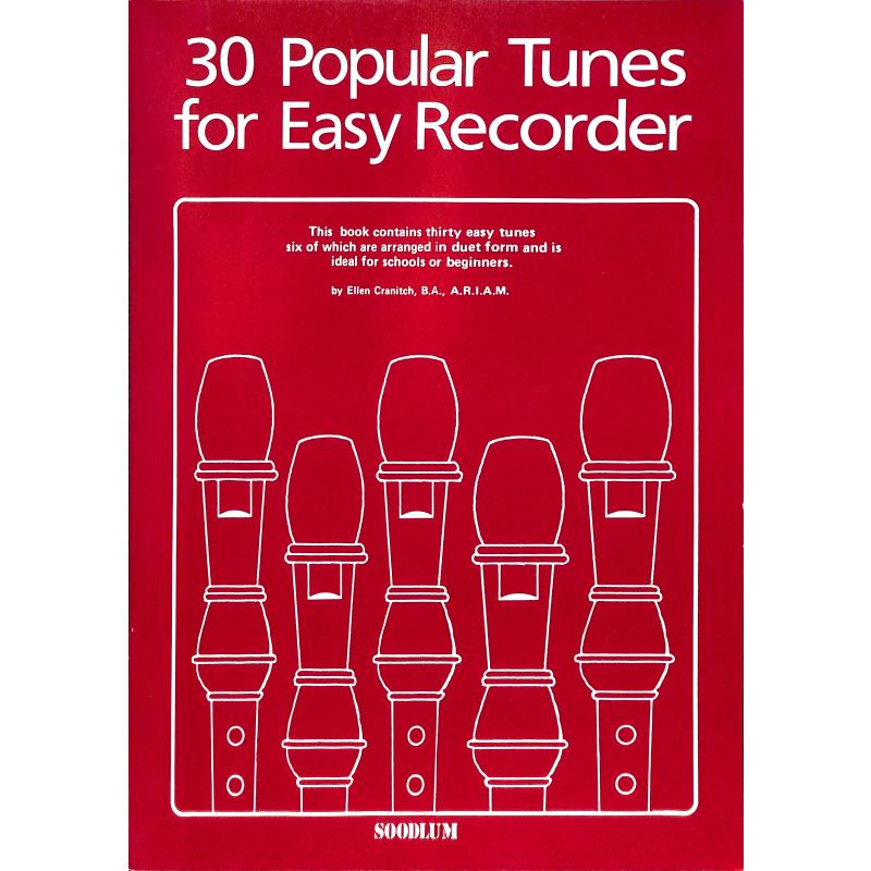 Titelbild für MSWN 10507 - 30 POPULAR TUNES FOR EASY RECORDER