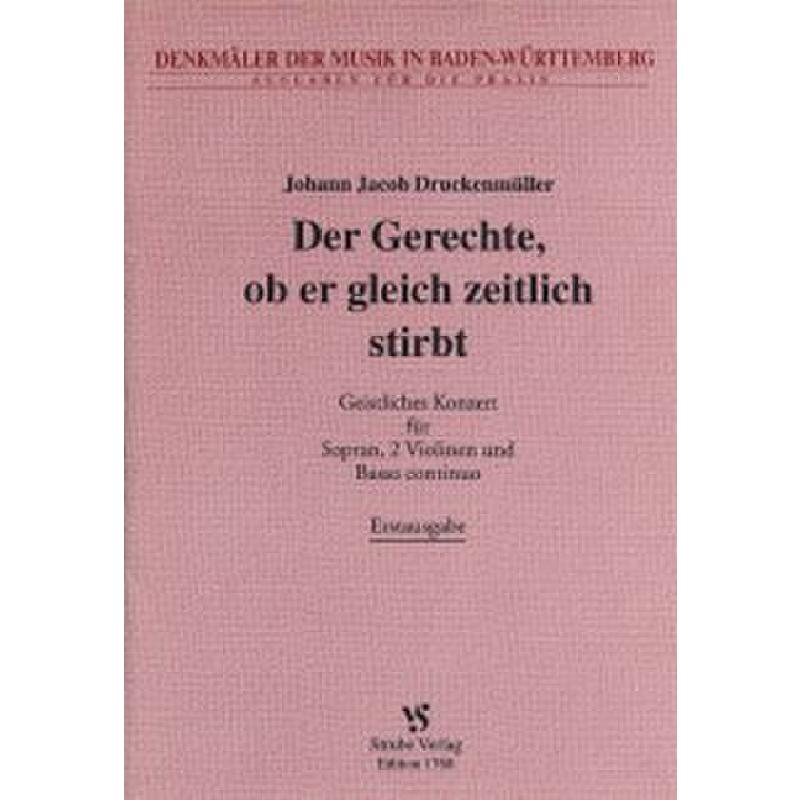 Titelbild für VS 1768 - DER GERECHTE OB ER GLEICH STIRBT