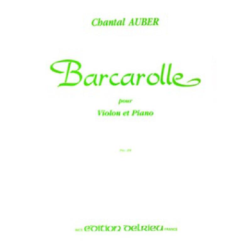 Titelbild für DELRIEU 1540 - BARCAROLLE