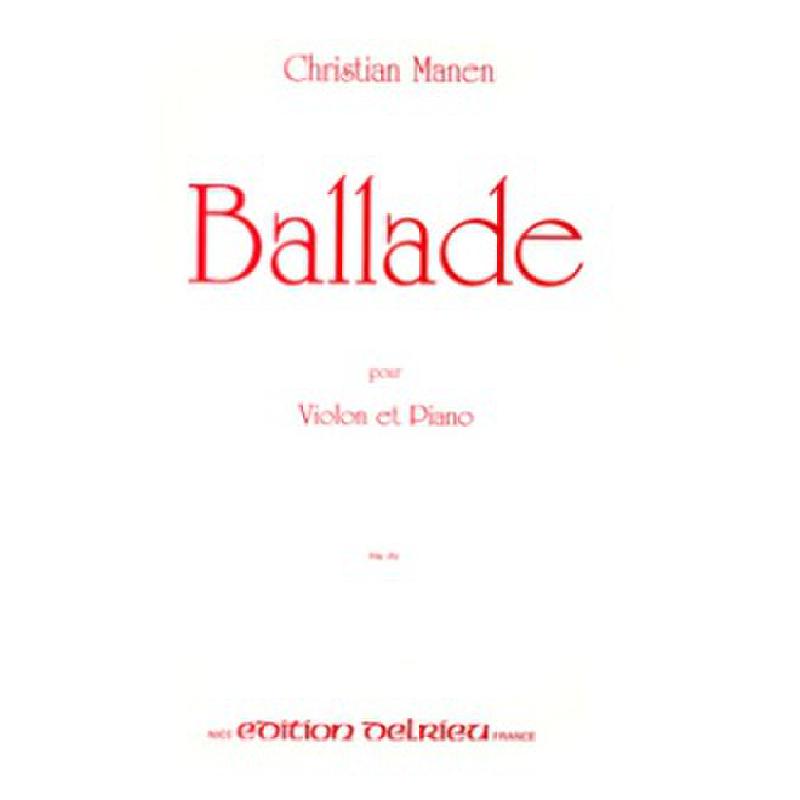 Titelbild für DELRIEU 1541 - BALLADE
